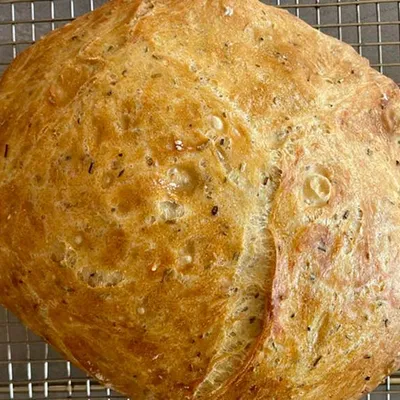 No Knead Rosemary Garlic Bread